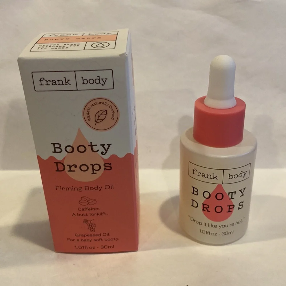 FRANK BODY Booty Drops Firming Body Oil 1.0 oz $18 CLEAN BEAUTY NIB